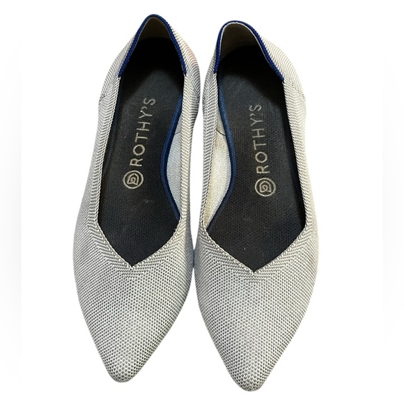Rothy’s women’s the point light gray ballet flat shoes - Picture 2 of 9